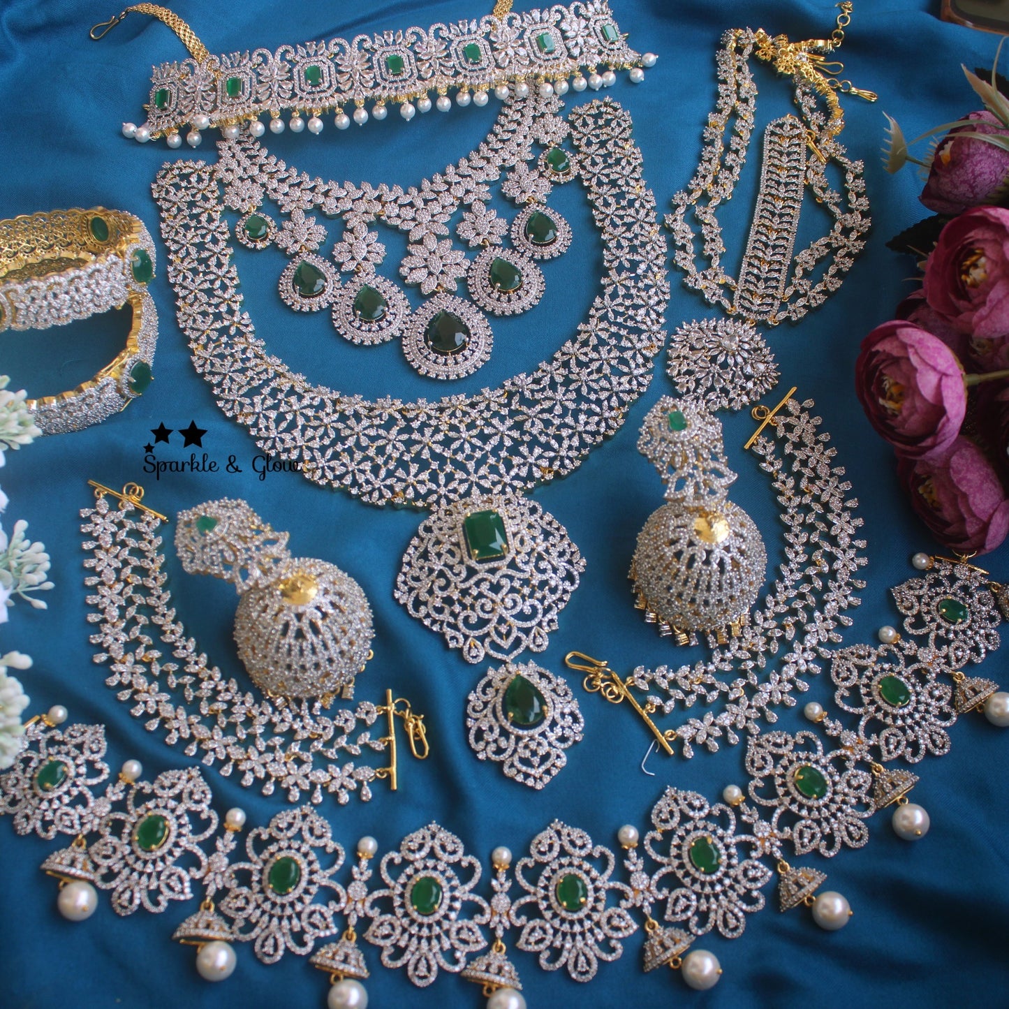 Sparkling  American Diamond Bridal sets