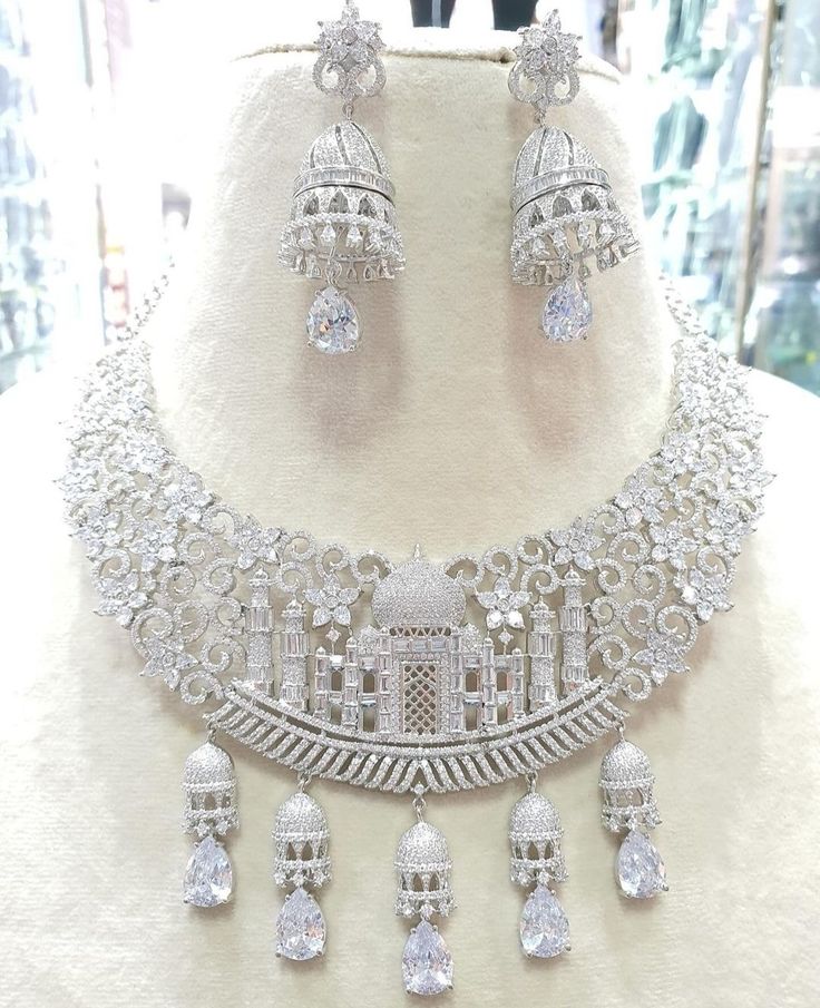 White Color Fine Set With Jhankar Eaarings